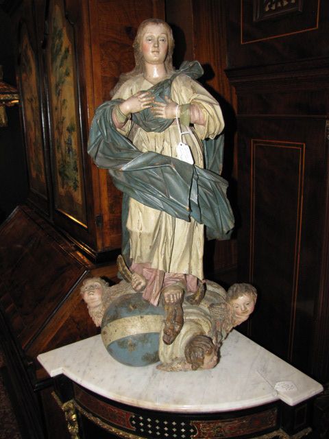 18th Century Wood Carved Religious Statue $4850.00
